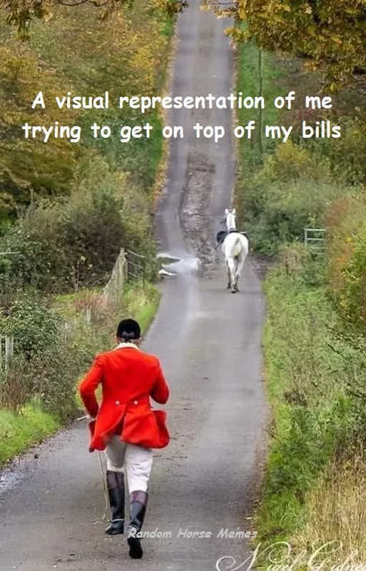 Man chasing after a horse