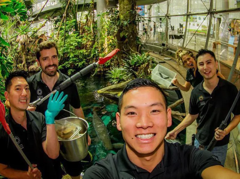 Biologists at the Steinhart Aquarium