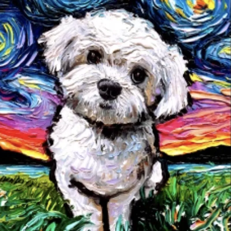 Artsy maltipoo tee