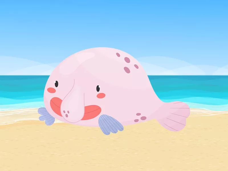 Blobfish cartoon