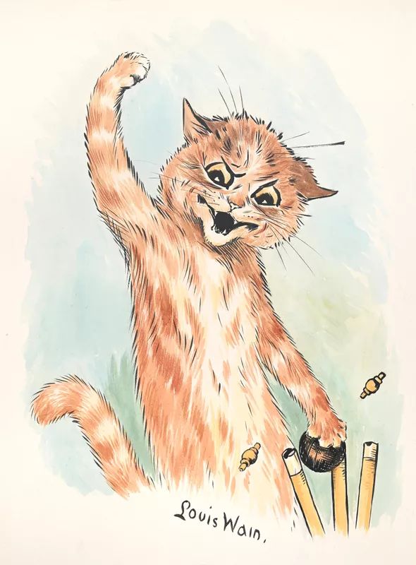 'How's That, Umpire !?' by Louis Wain