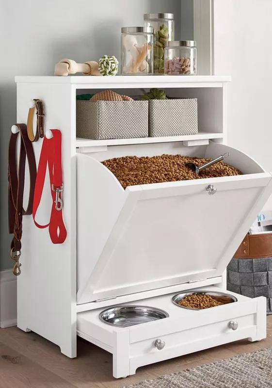 Cute Dog Room Feeding Station