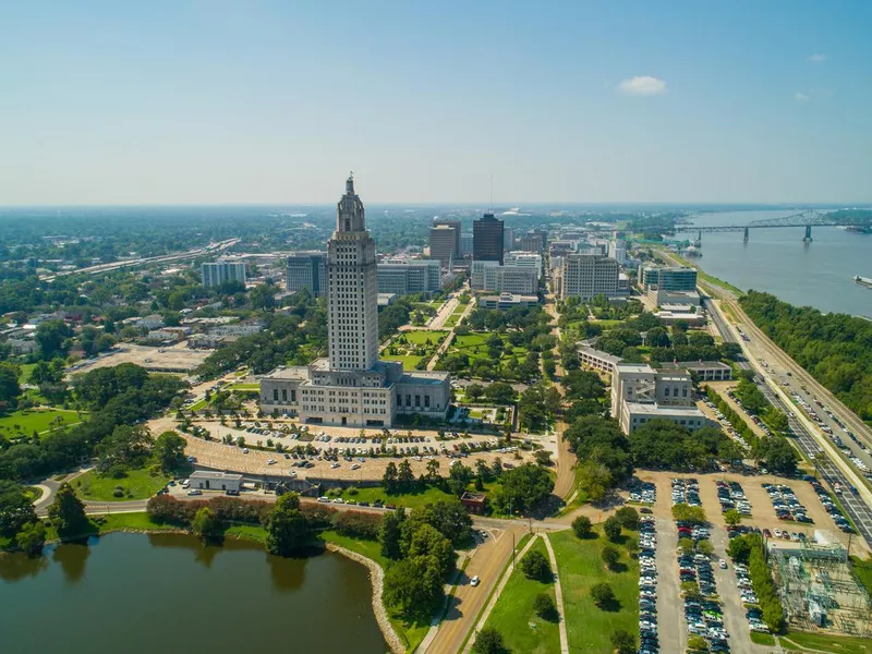 Aerial photo Downtown Baton Rouge Louisiana USA