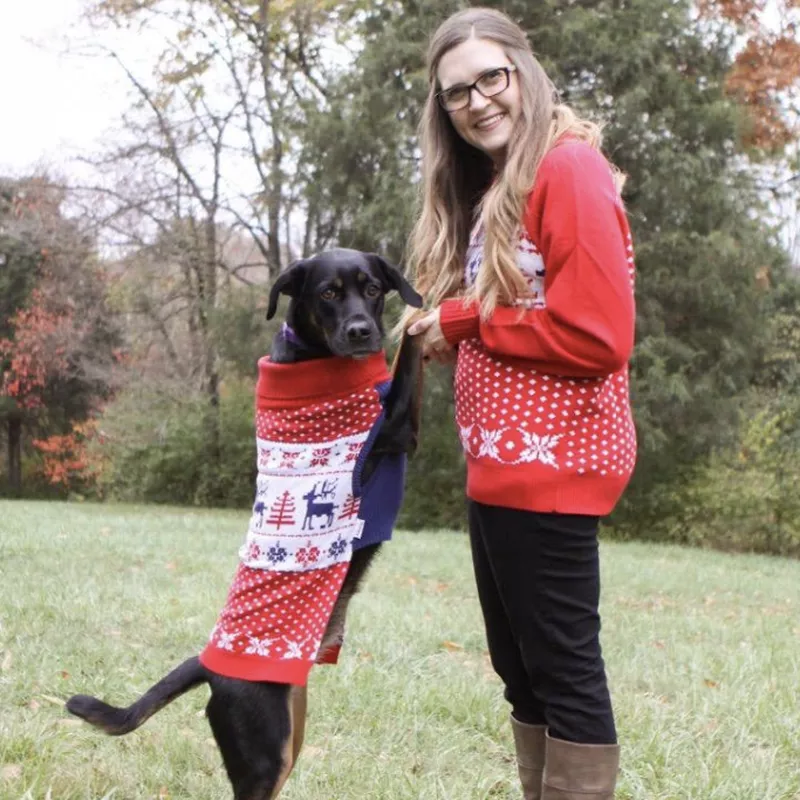 Blueberry Pet Christmas Family Dog Sweaters