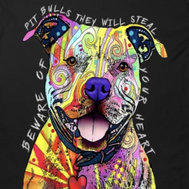 Colorful pit bull design