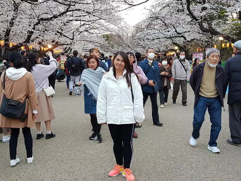 Visitors at the Ueno Zoo