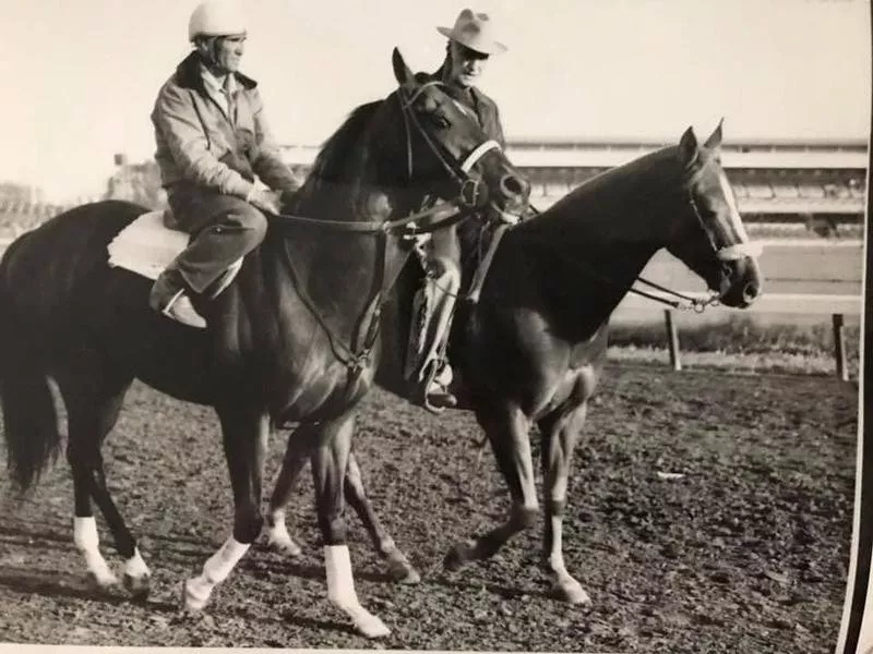 Tomy Lee with trainer