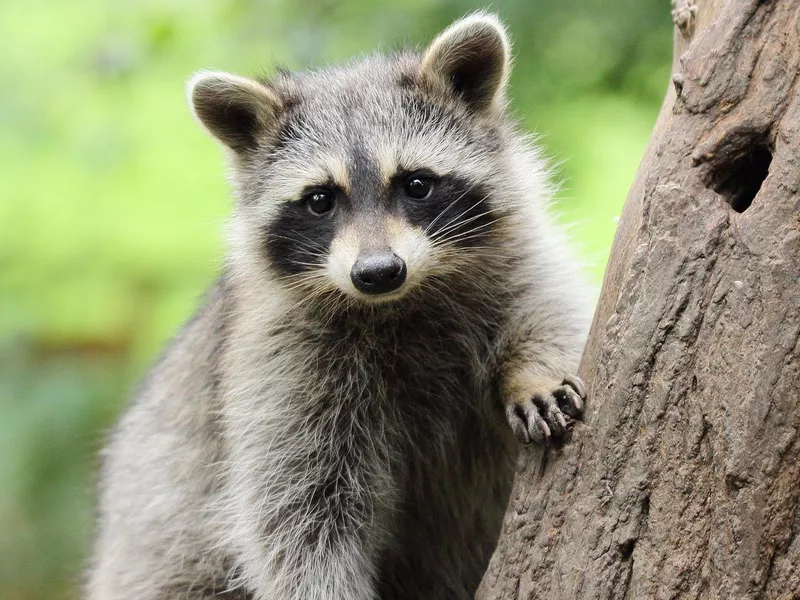 Raccoon on tree