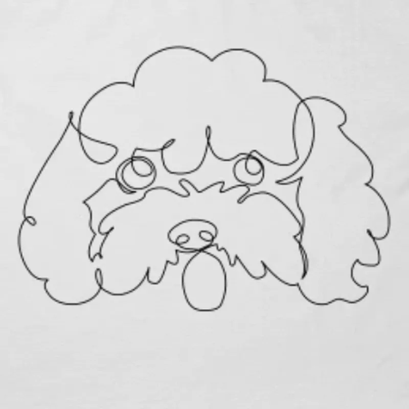 Poodle line art