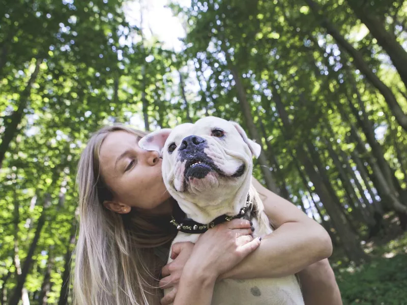 Girl with a dog