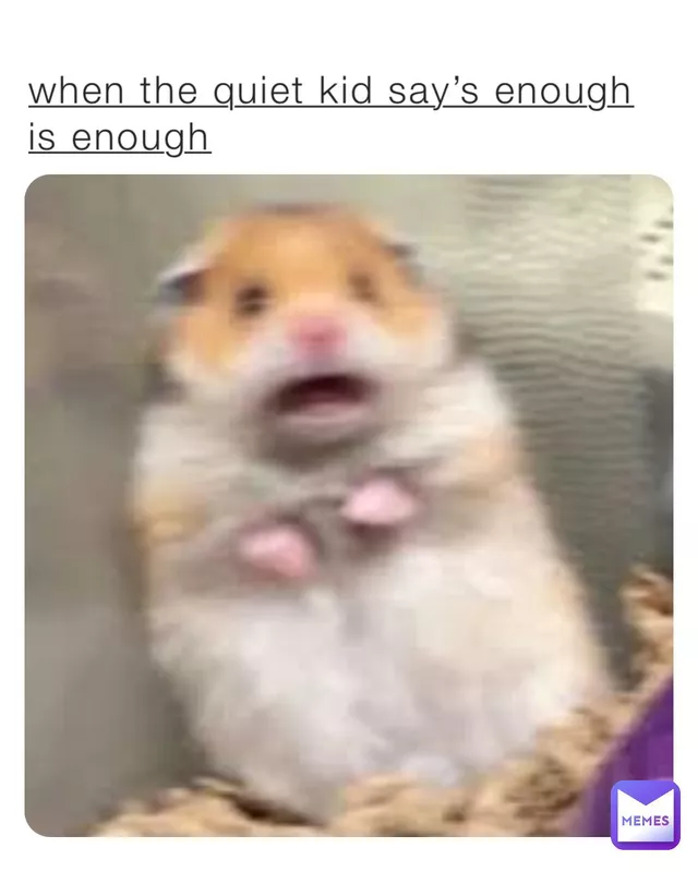 Scared hamster meme