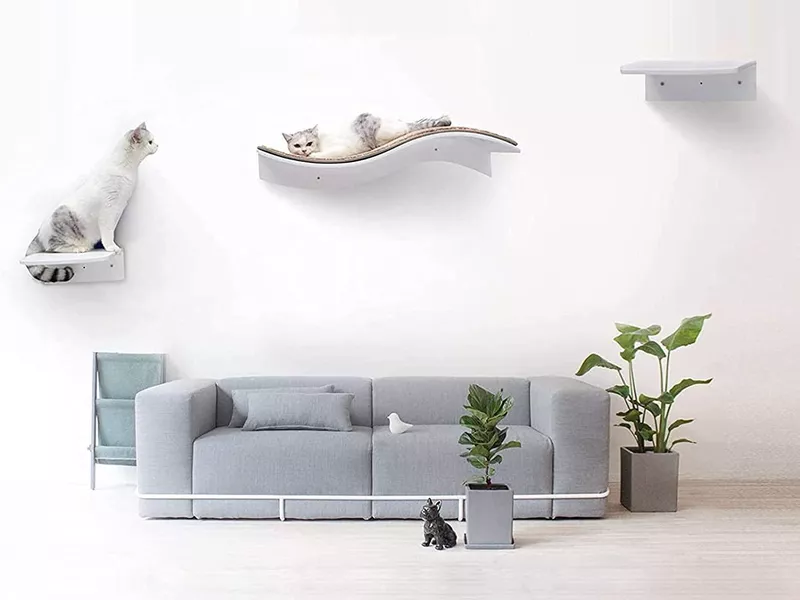 BQW Wall Mounted Floating Cat Shelf