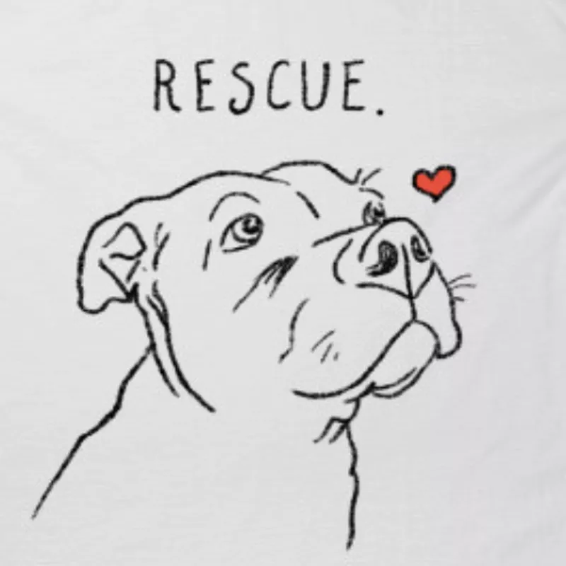 Rescue pit bull with a heart