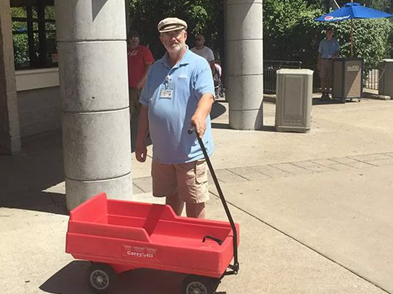 Wagon for rent at the Louisville Zoo