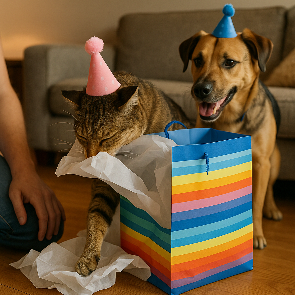 The gift bag inspection that turns into a full-body dive