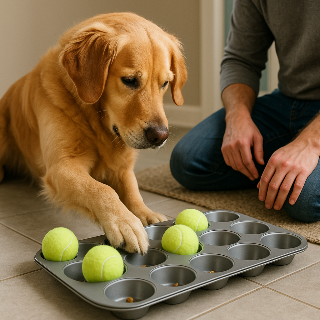 The muffin tin and tennis ball caper