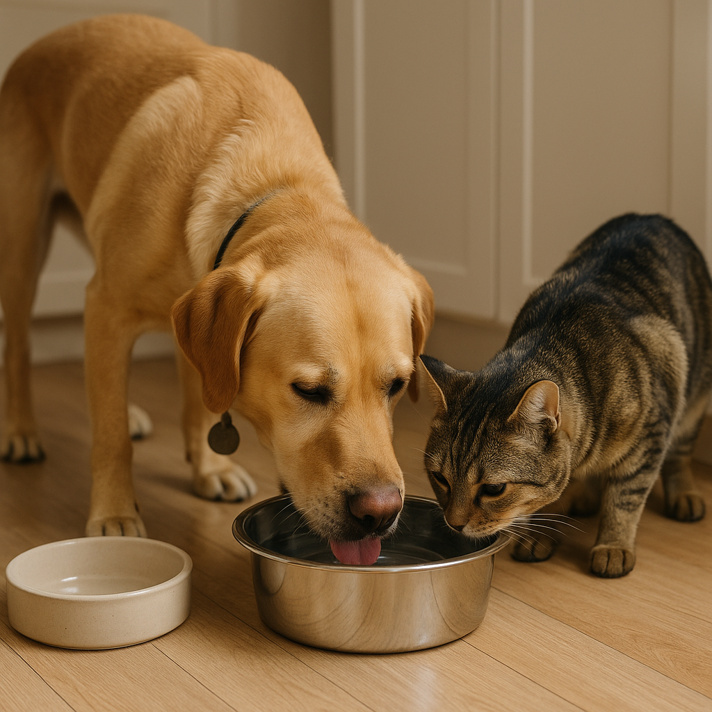 The two-bowl truce (until you mop)
