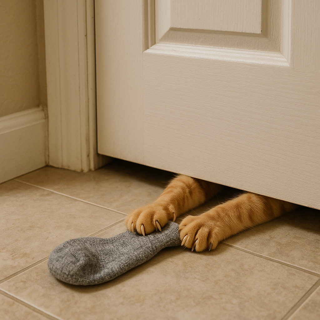Sock-under-the-door: a daily ambush with a deadline