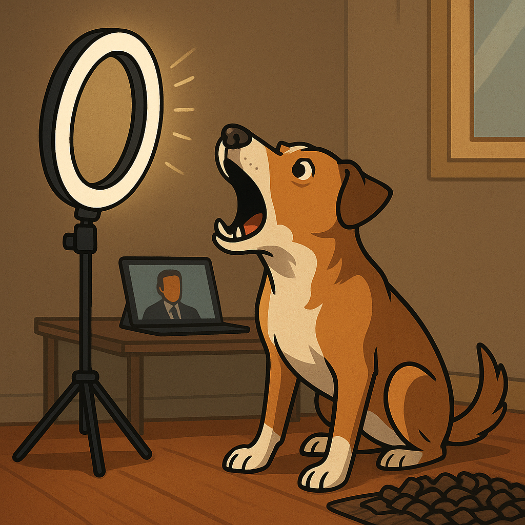 The Ring Light Stare (and the Sudden Bark)