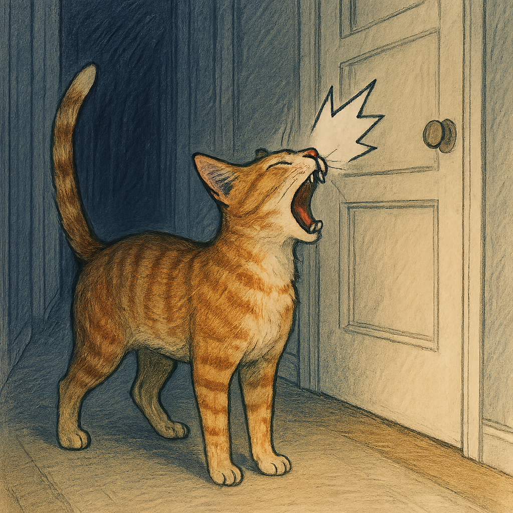 That long hallway yowl? More often it's a roll call