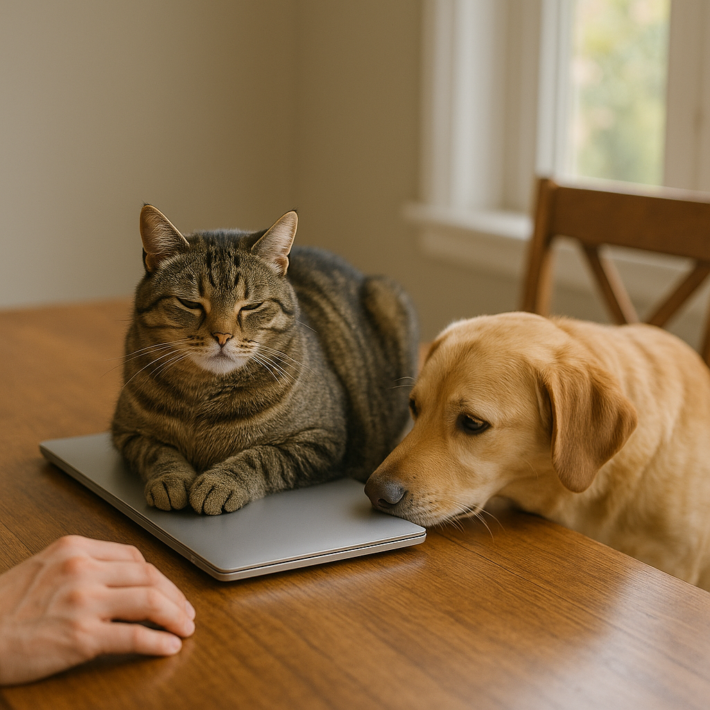 The closed-laptop decoy and the warm keyboard conspiracy