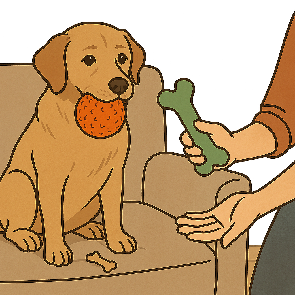 Two toys, two hands, and no tug-of-war