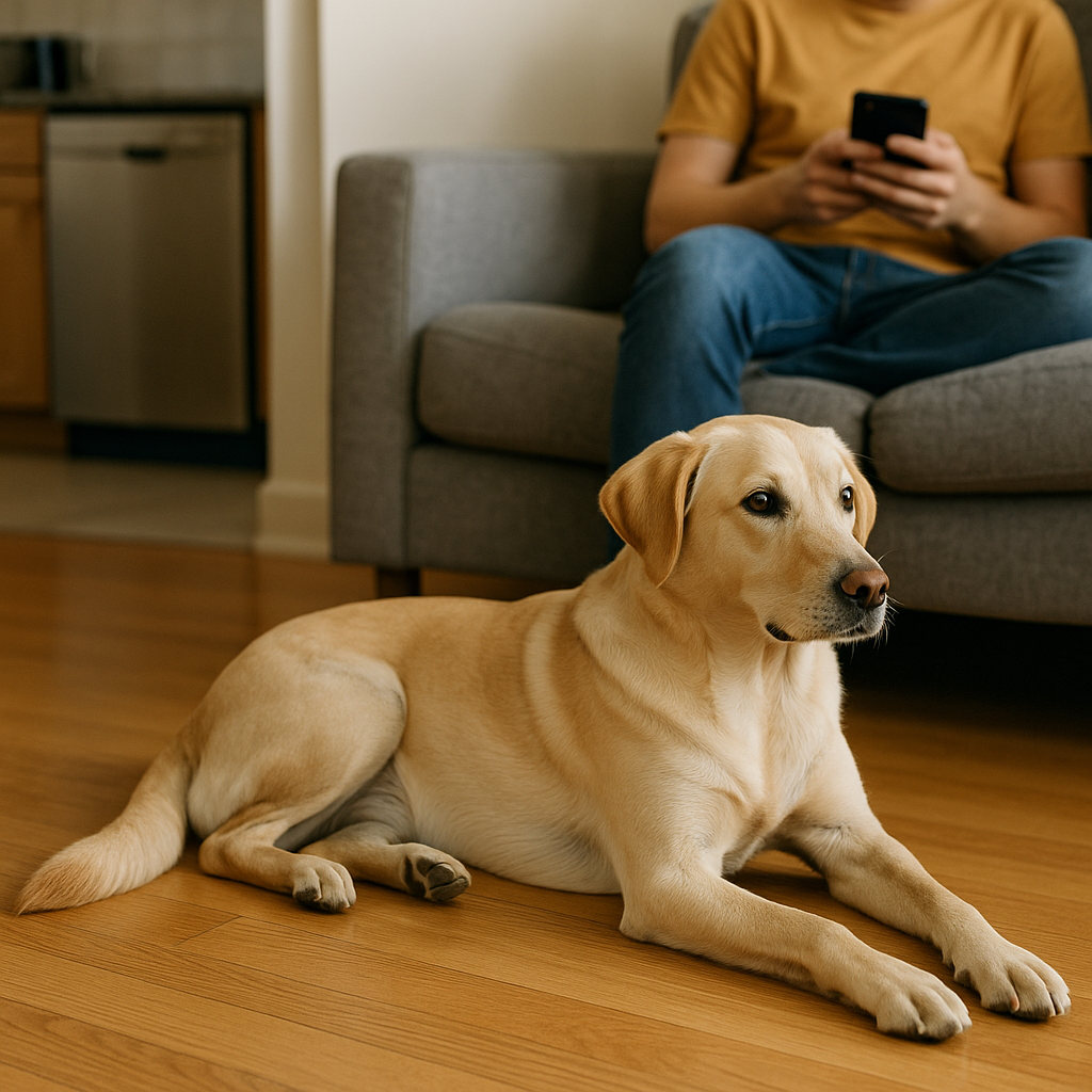 The tail in neutral moments (no, not the greeting wag)