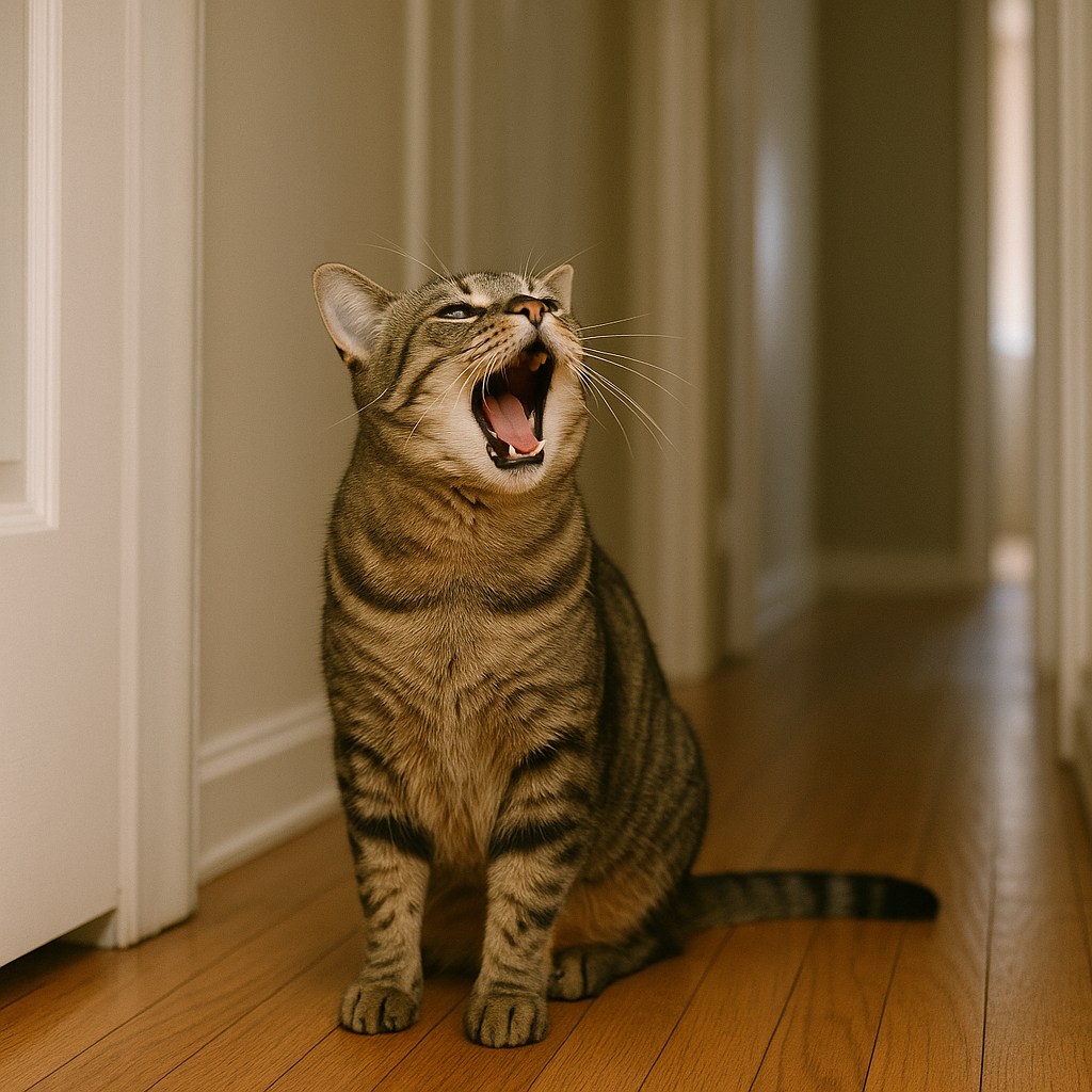 The hallway yowl that makes you check the windows