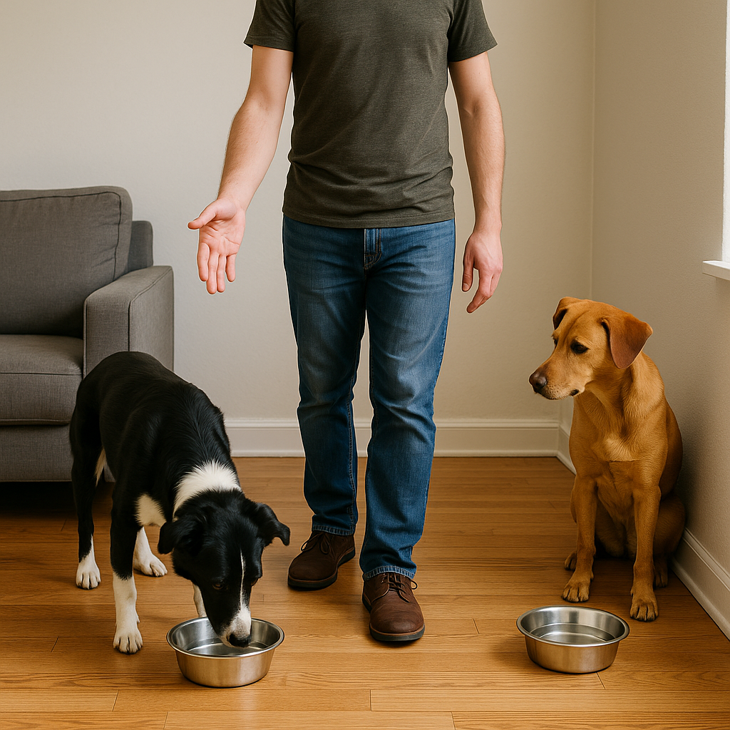 The two-bowl water break (seriously)