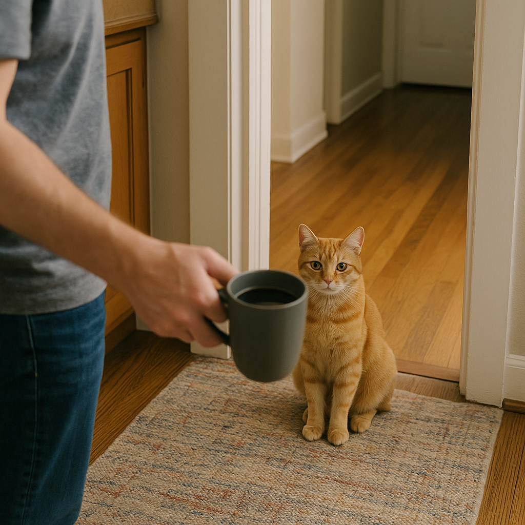 Doorway Freeze-Off: the traffic cone with whiskers