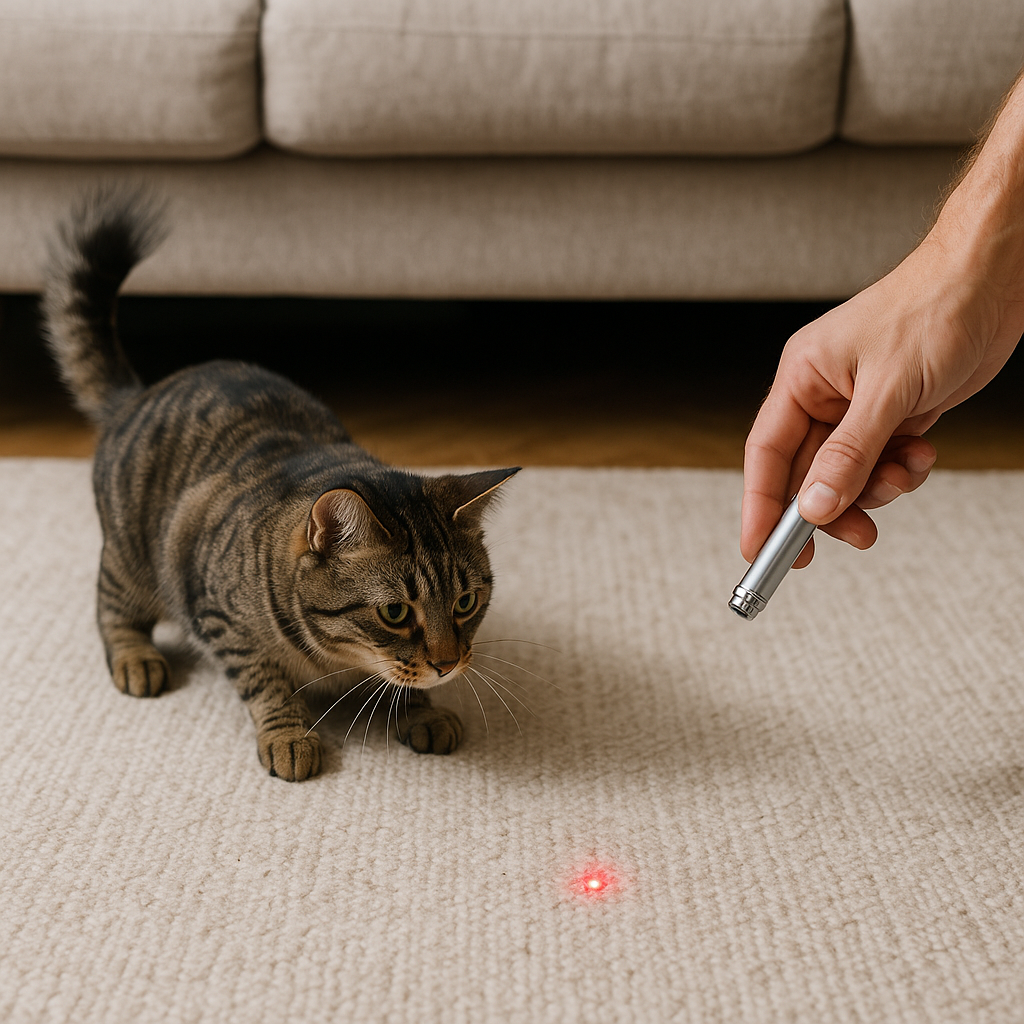 Laser pointer rules: watch for the jittery tail and end with a catch