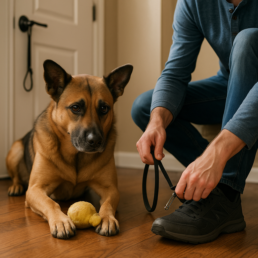 The squeaky toy is the decoy; the real trigger is anticipation