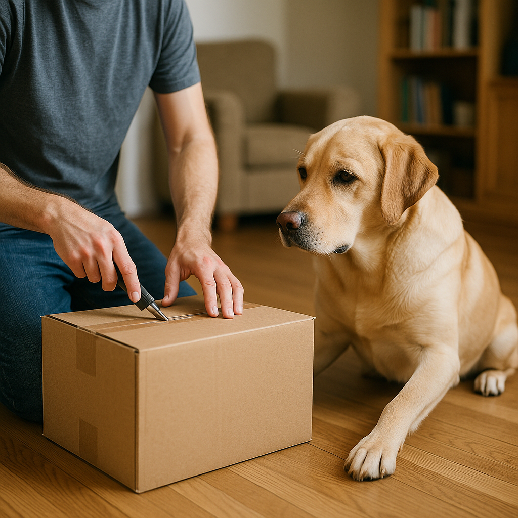 Cardboard boxes turn them into a shipping supervisor